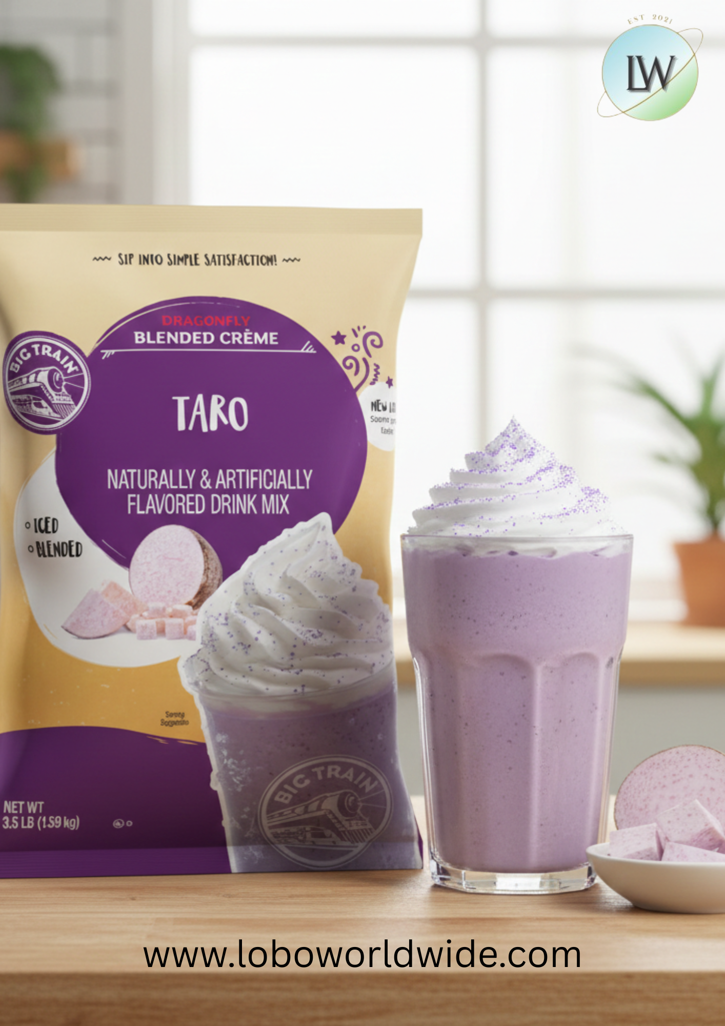 Big Train 3.5 lb.  Blended Ice Coffee Mix-5/case & 4/case (various flavours)