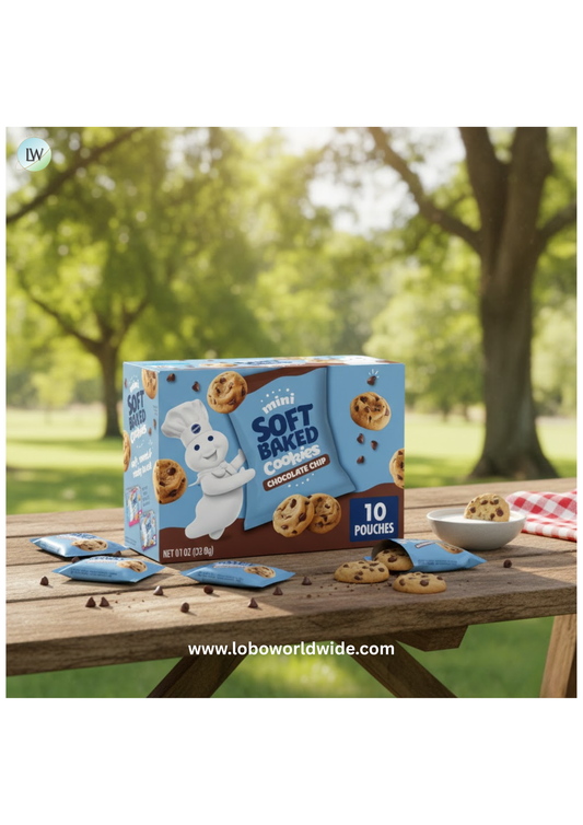 Pillsbury Mini Soft Baked Cookies, Chocolate Chip, Snack Bags, 10 ct