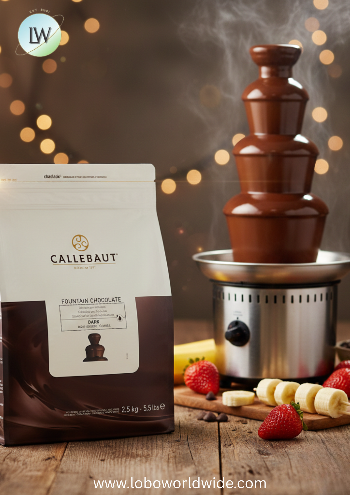 Callebaut N811 Dark Chocolate Callets for Fountains 5.5 lb.