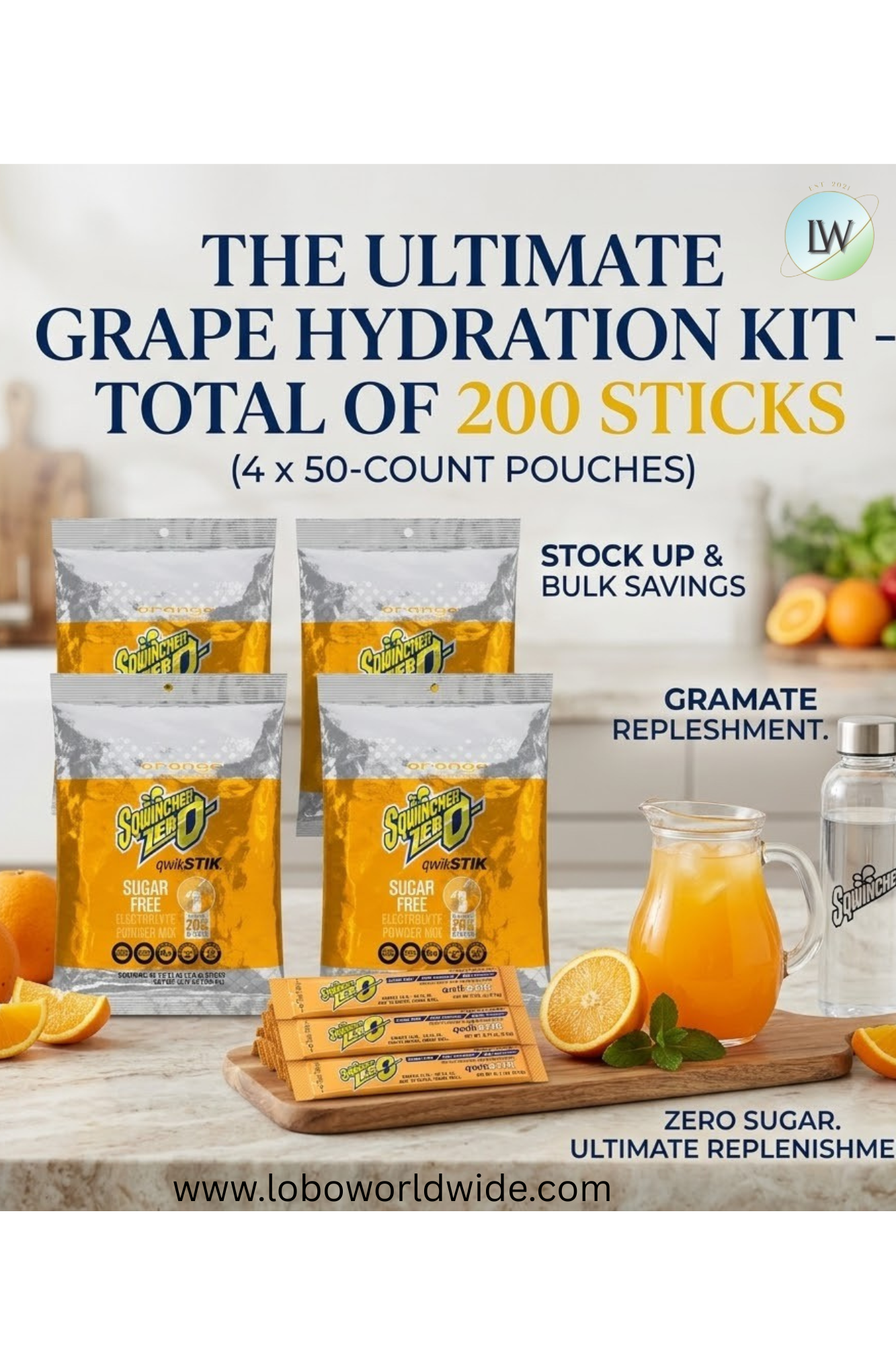 Sqwincher Qwik Stik ZERO Sugar, 0.11 oz, Pack, Yields 20 oz,200pk(Various Flavours)