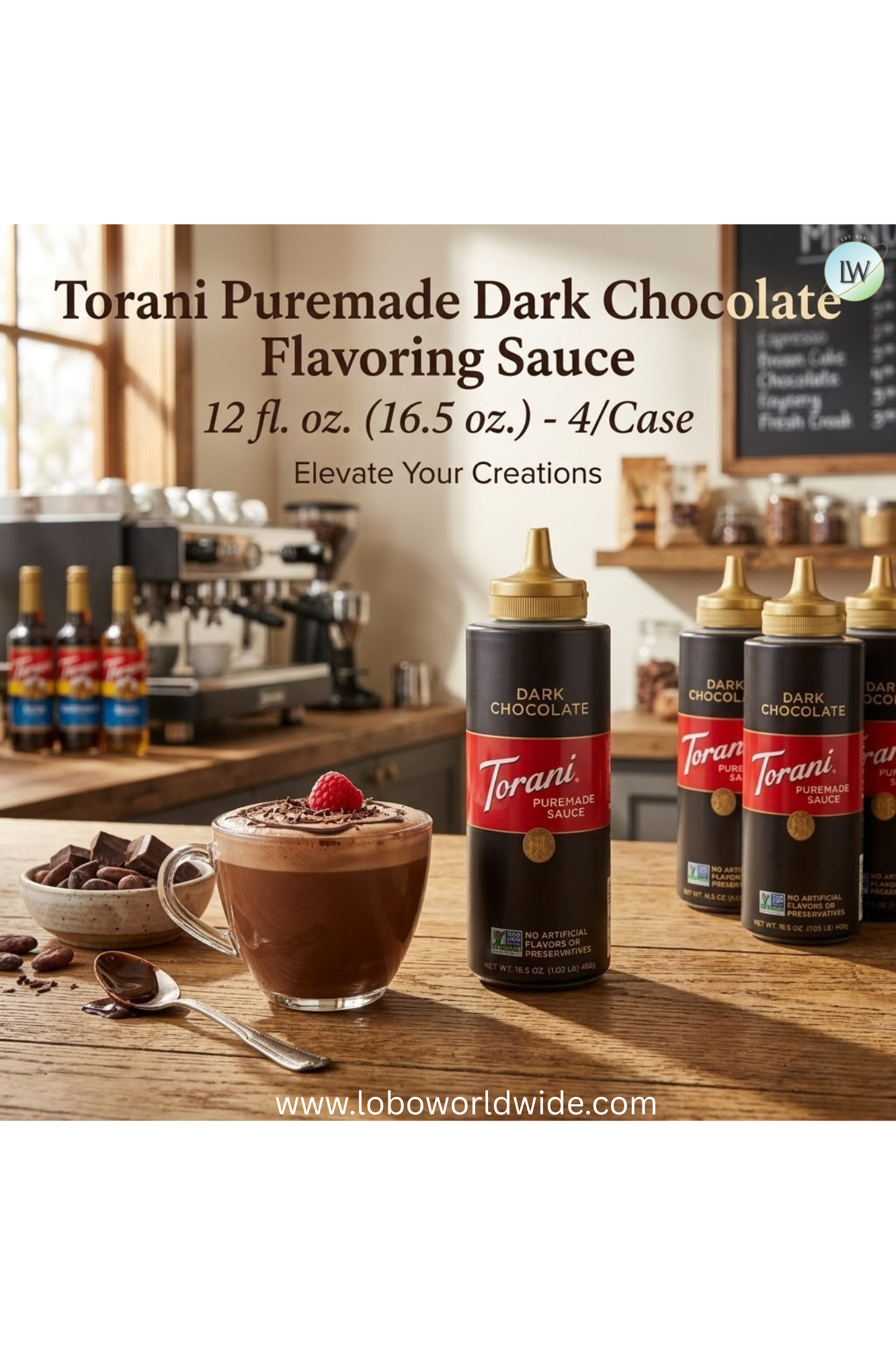 Torani Puremade Flavoring Sauce 12 fl. oz. - 4/Case