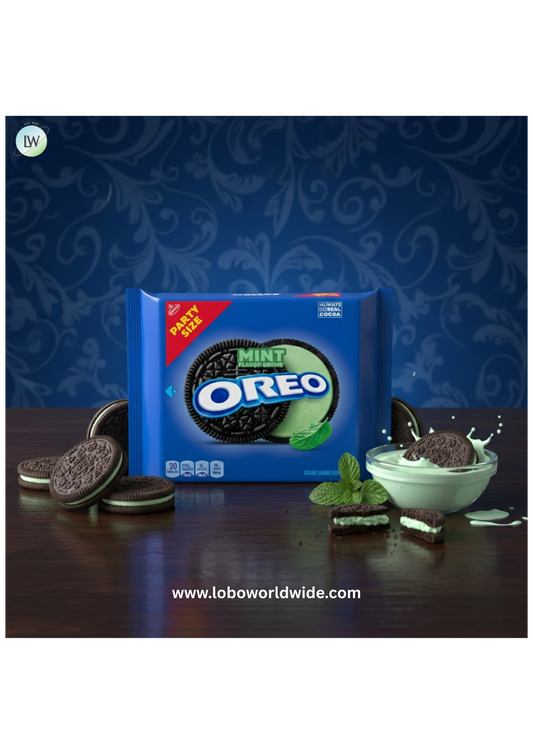 OREO Mint Creme Chocolate Sandwich Cookies, Party Size, 24.95 oz