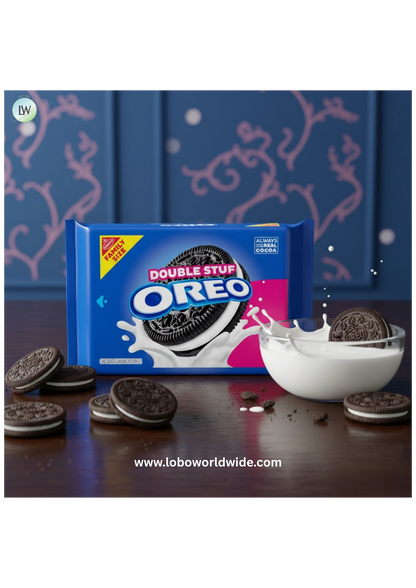 OREO Double Stuf Chocolate Sandwich Cookies, Family Size, 18.71 oz