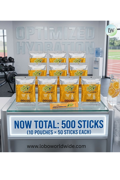 Sqwincher Qwik Stik ZERO Sugar, 0.11 oz, Pack, Yields 20 oz,500pk(Various Flavours)