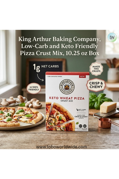 King Arthur Baking Company, Low-Carb and Keto Friendly Pizza Crust Mix, 10.25 oz.
