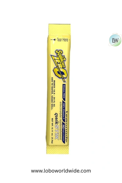Sqwincher Qwik Stik ZERO Sugar, 0.11 oz, Pack, Yields 20 oz,100pk(Various Flavours)