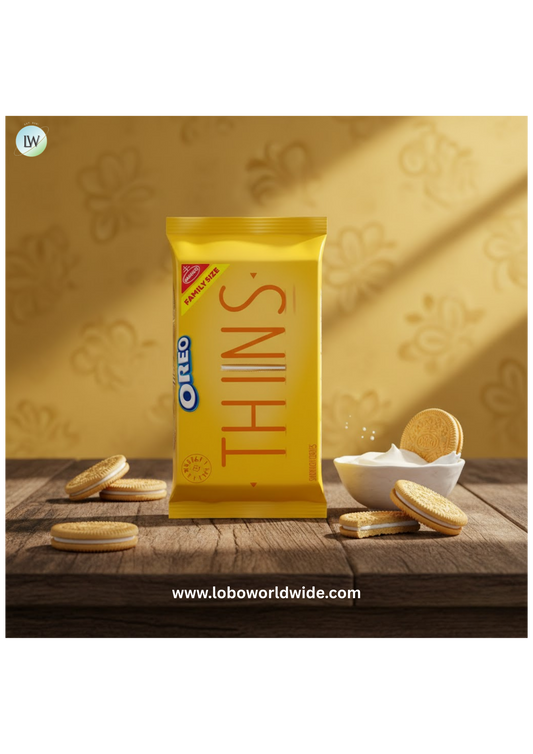 OREO Thins Golden Crunchy Sandwich Cookies, Baked, Family Size, 11.78 oz Shelf Stable Plastic Tray
