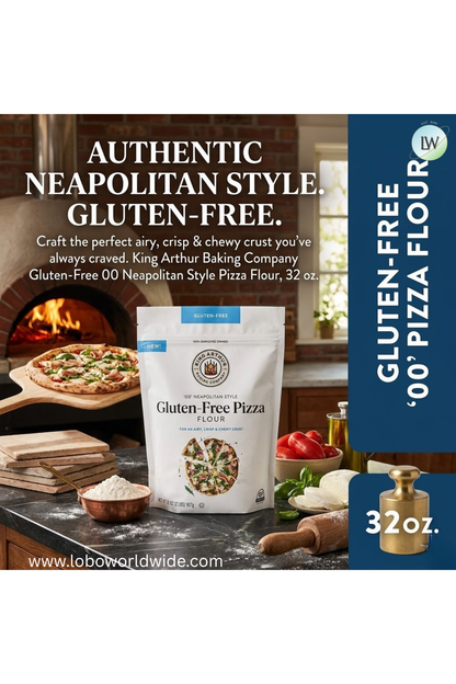 King Arthur Baking Company Gluten-Free 00 Neapolitan Style Pizza Flour, 32 oz.