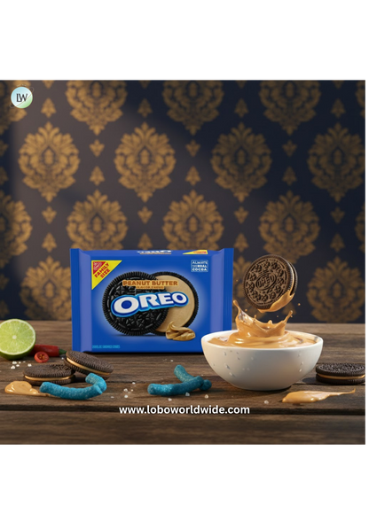 OREO Peanut Butter Creme Chocolate Sandwich Cookies, Family Size, 17 oz