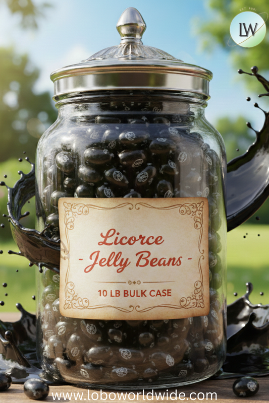 Licorice Jelly Beans - 10 lbs bulk