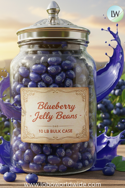 Blueberry Jelly Beans - 10 lbs bulk