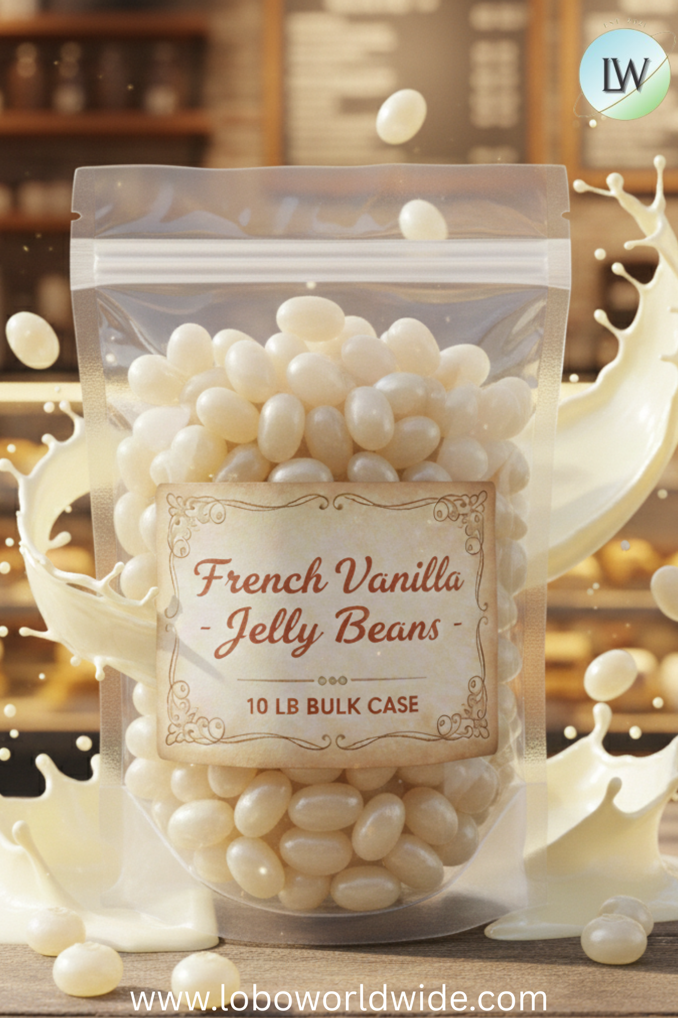 French Vanilla Jelly Beans - 10 lbs bulk