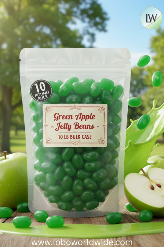 Green Apple Jelly Beans - 10 lbs bulk