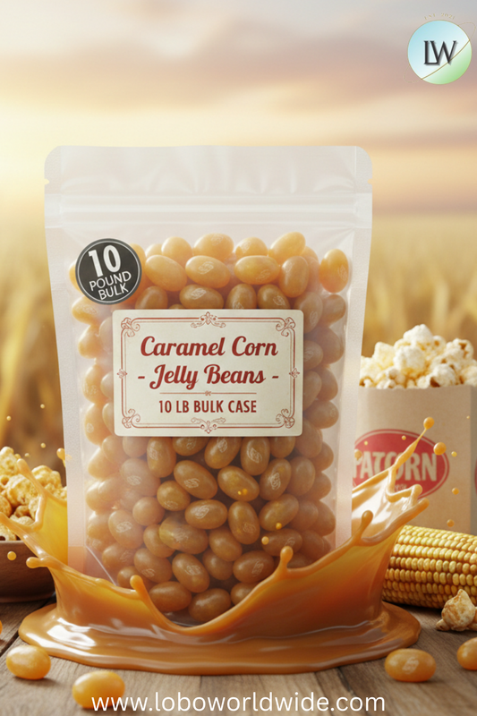 Caramel Corn Jelly Beans - 10 lbs bulk