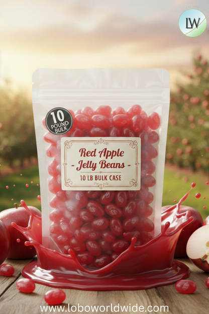Red Apple Jelly Beans - 10 lbs bulk