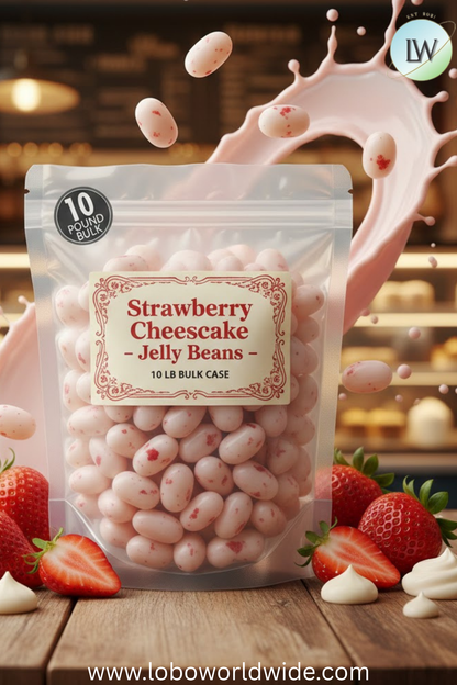 Strawberry Cheesecake Jelly Beans - 10 lbs bulk