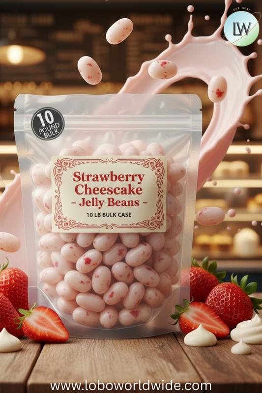 Strawberry Cheesecake Jelly Beans - 10 lbs bulk