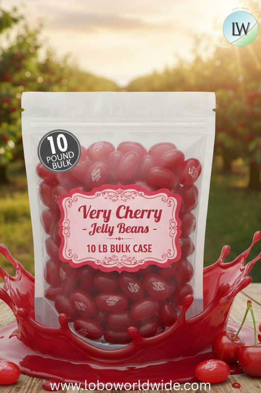 Very Cherry Jelly Beans - 10 lbs bulk