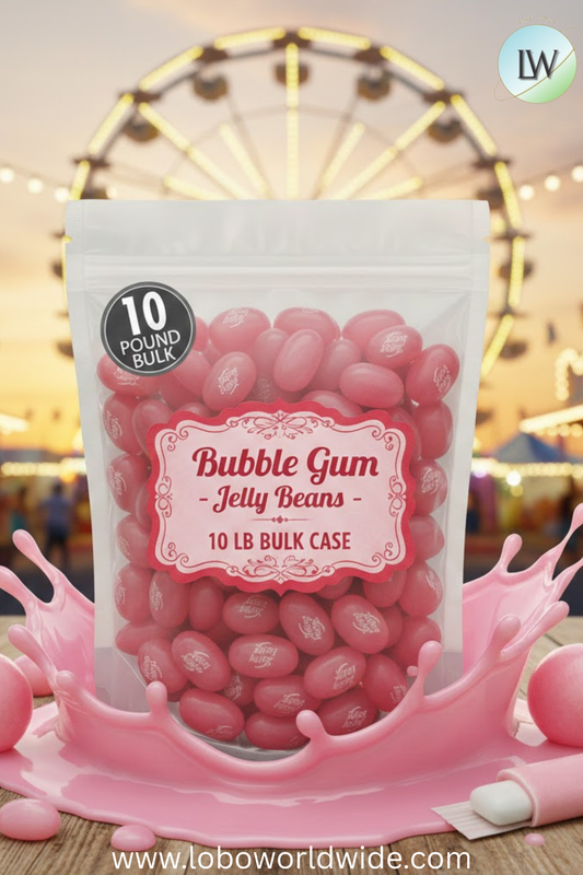 Bubble Gum Jelly Beans - 10 lbs bulk