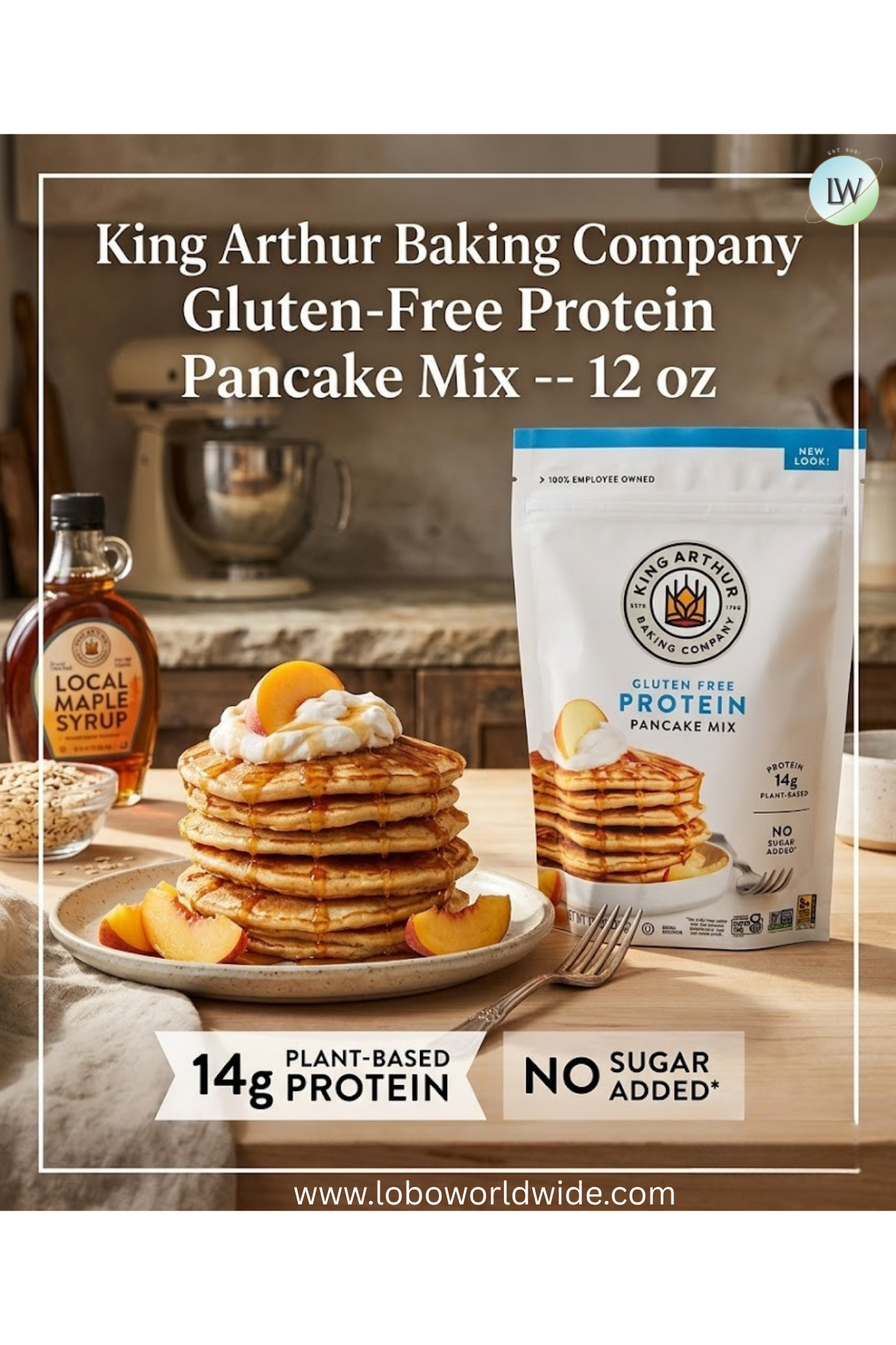 King Arthur Gluten-Free Protein Pancake Mix 12oz