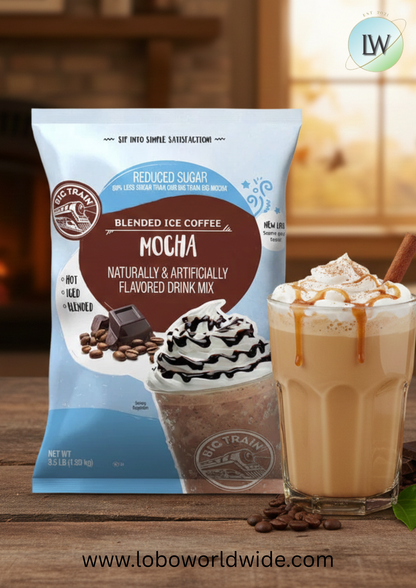 Big Train 3.5 lb.  Blended Ice Coffee Mix-5/case & 4/case (various flavours)