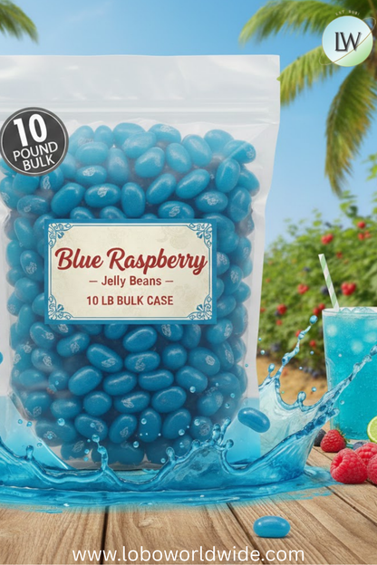 Blue Raspberry Jelly Beans - 10 lbs bulk