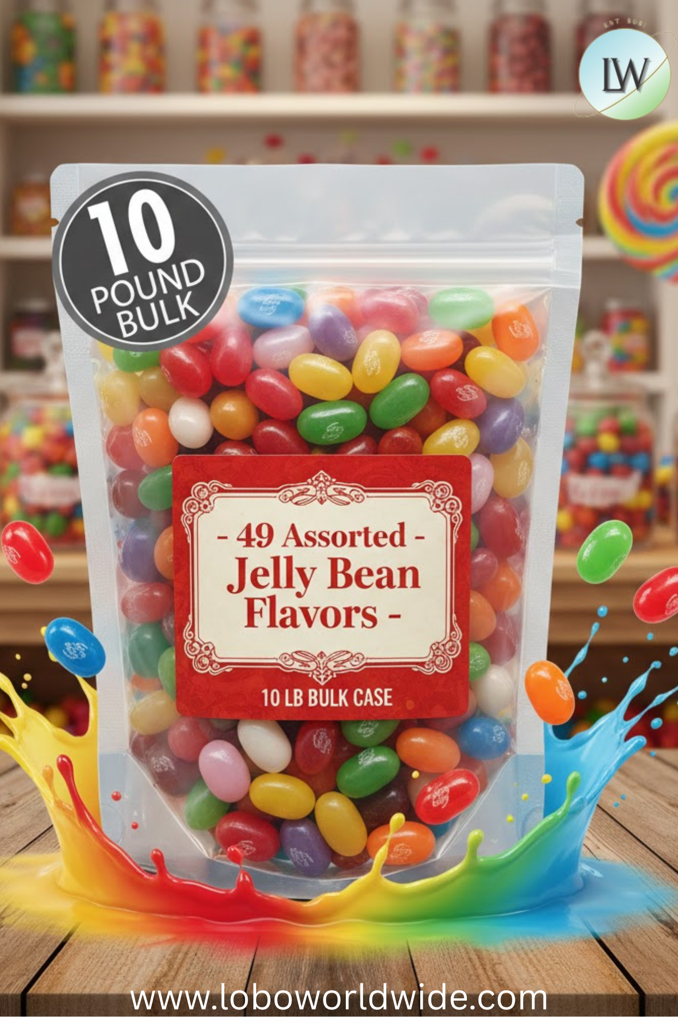 49 Assorted Jelly Bean Flavors - 10 lbs bulk