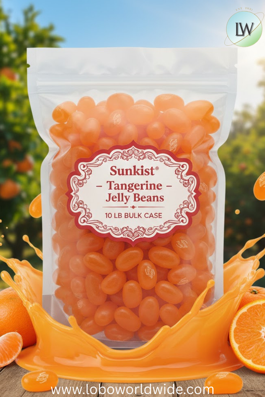 Sunkist® Tangerine Jelly Beans - 10 lbs bulk