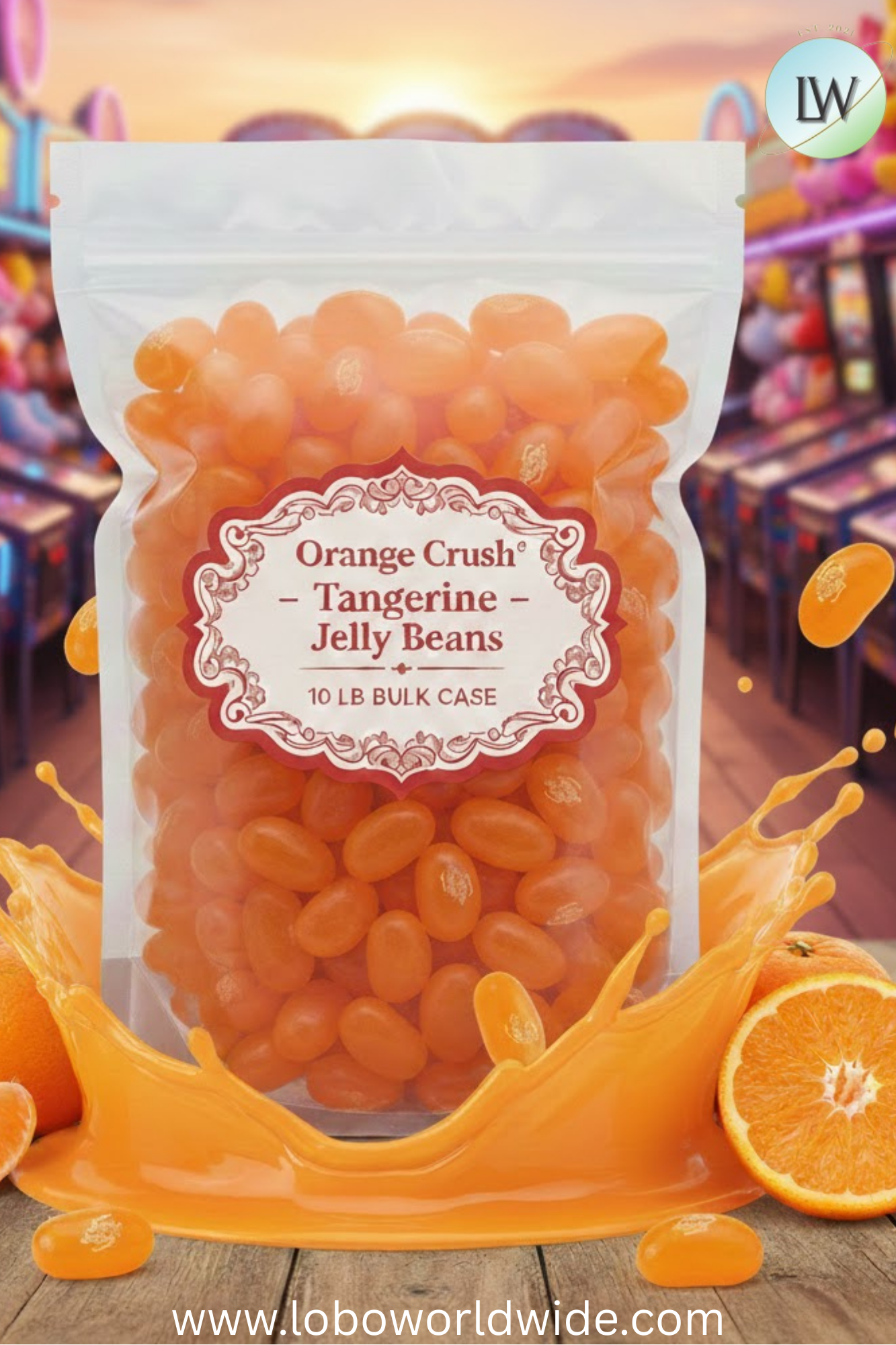 Orange Crush® Jelly Beans - 10 lbs bulk