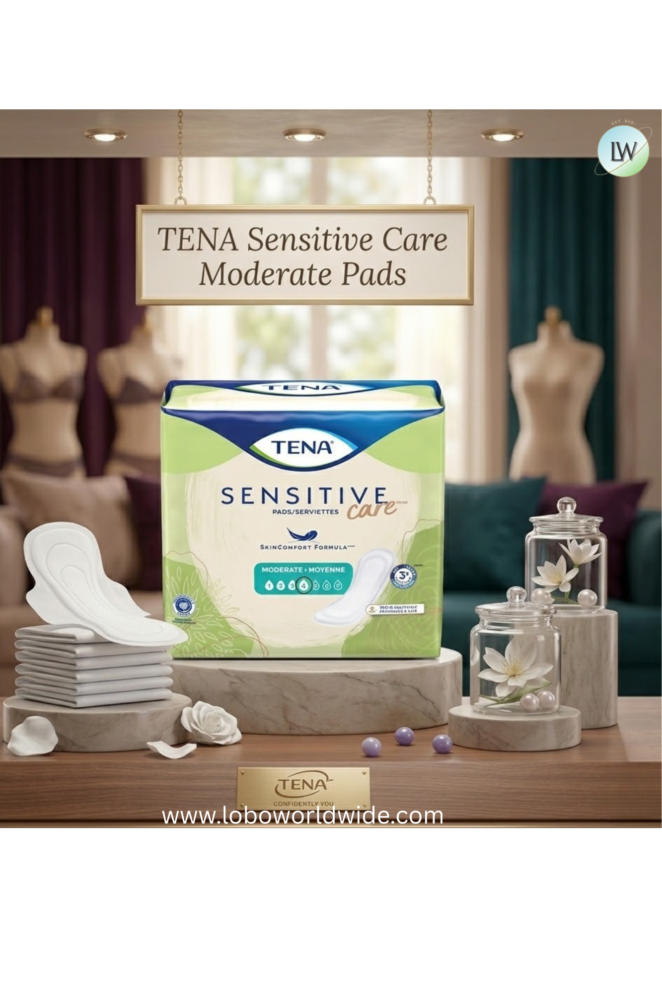 TENA Sensitive Care Moderate Pads