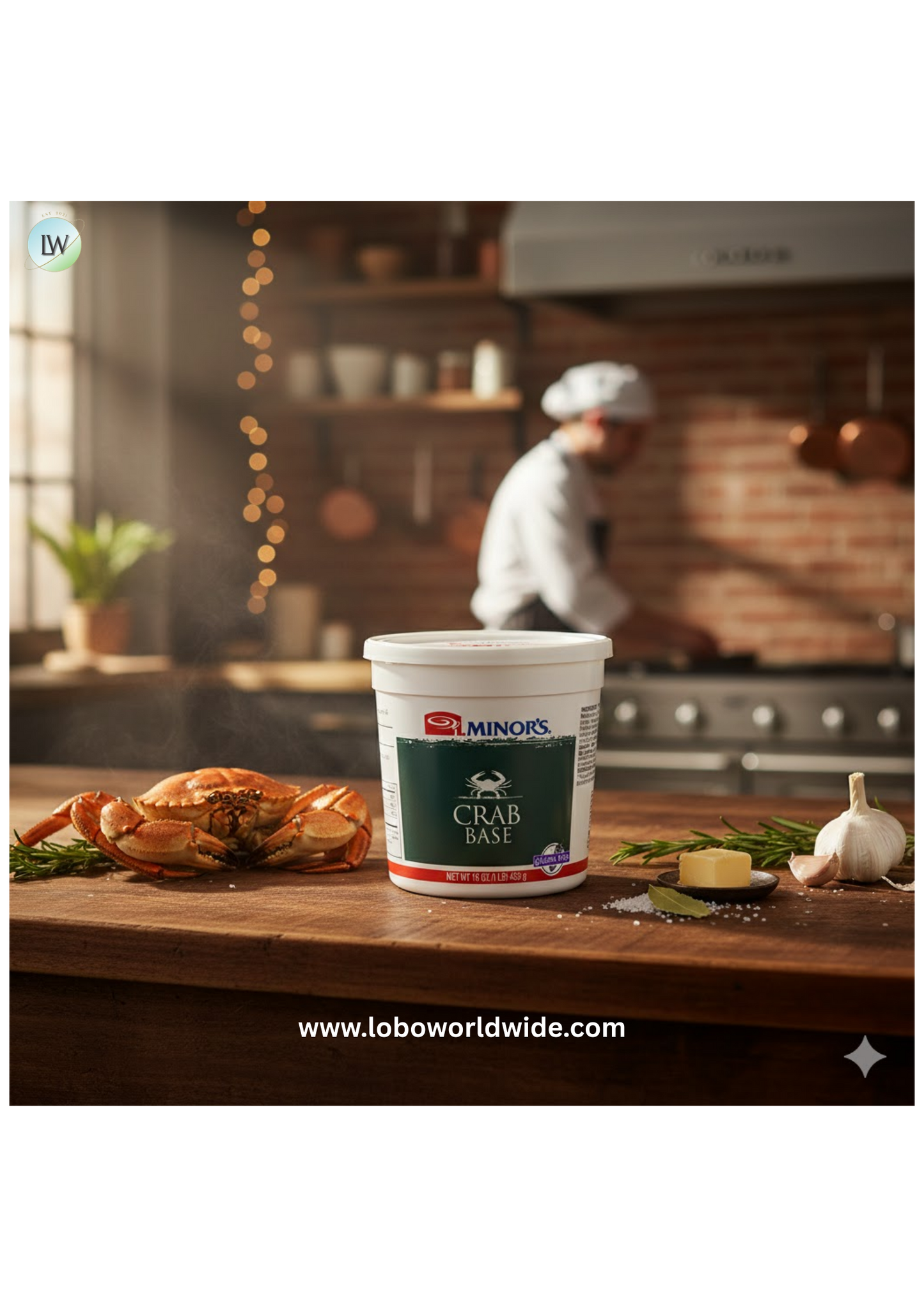 Minor's Crab Base 1 lb. Tub - 6/Case