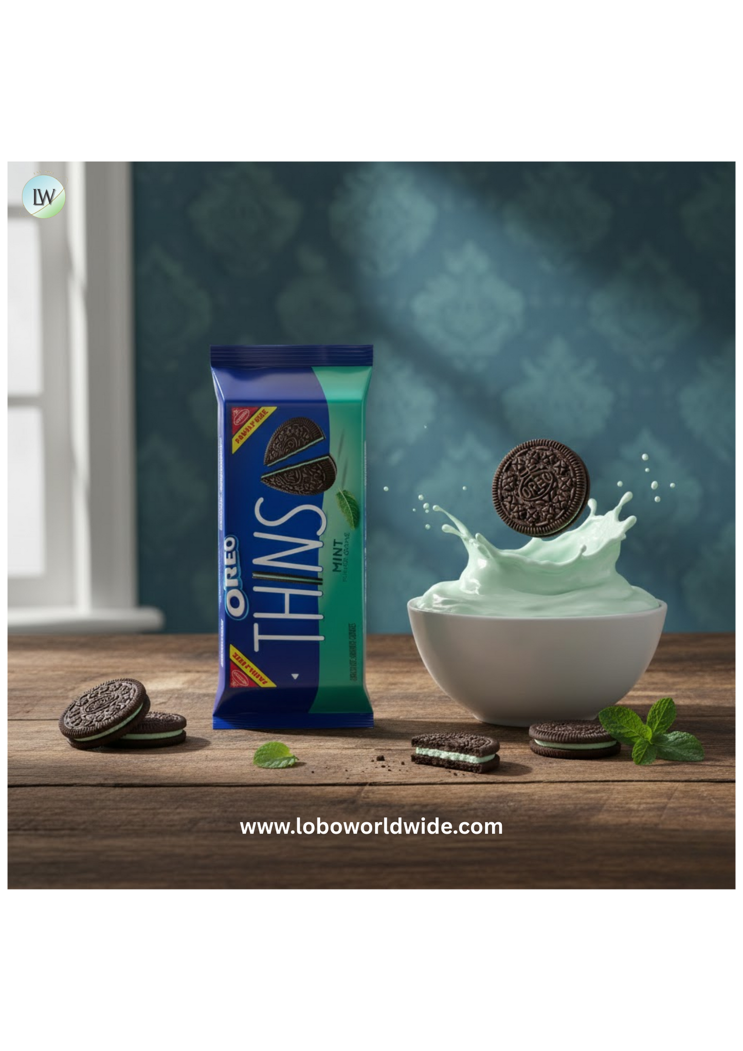 OREO Thins Mint Creme Crunchy Chocolate Sandwich Cookies, Baked, 11.78 oz Shelf Stable Plastic Tray