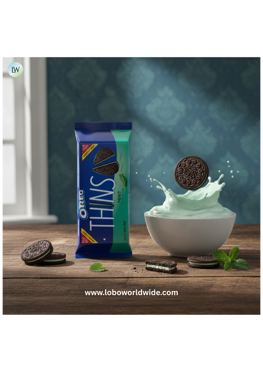 OREO Thins Mint Creme Crunchy Chocolate Sandwich Cookies, Baked, 11.78 oz Shelf Stable Plastic Tray