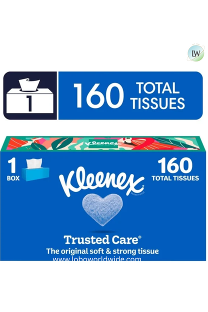 Kleenex Trusted Care Facial Tissues, 2-Ply 160 Tissues Per box