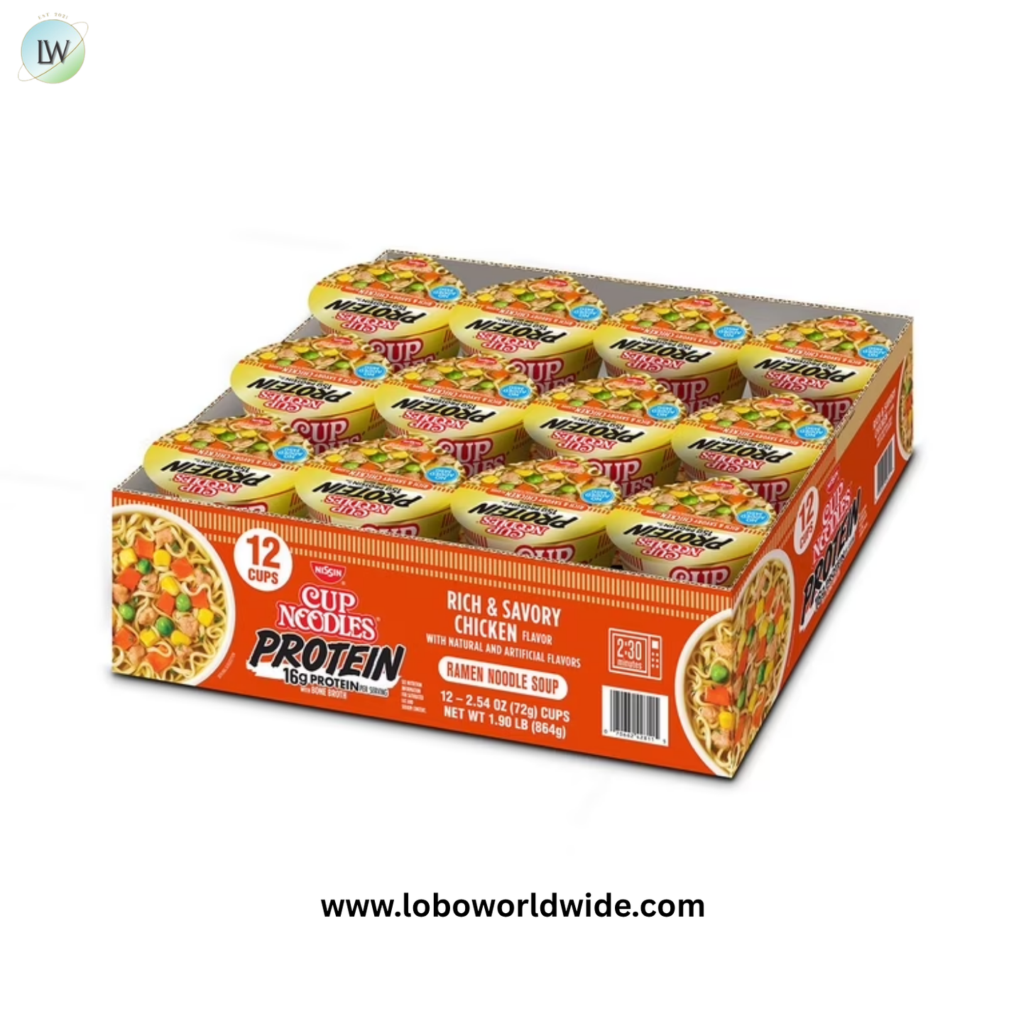 Cup Noodles Protein, 2.54 oz., 12 pk.