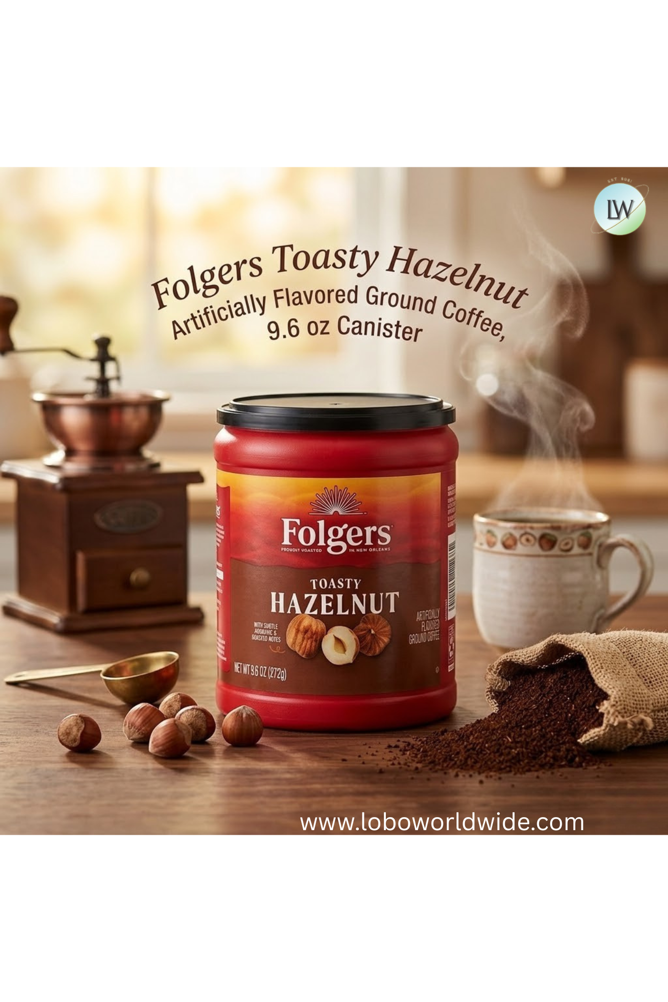 Folgers Ground Coffee, Medium Roast, 9.6 oz Canister
