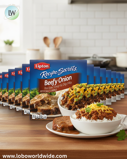 Recipe Secrets Lipton Recipe Soup and Dip Mix, Beefy Onion, 2.2 oz, (12 Packs)