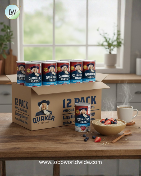 Quaker, Quick 1 Minute Oats, Oatmeal, Quick Cook Oatmeal, 42 oz Canister Dry Oats