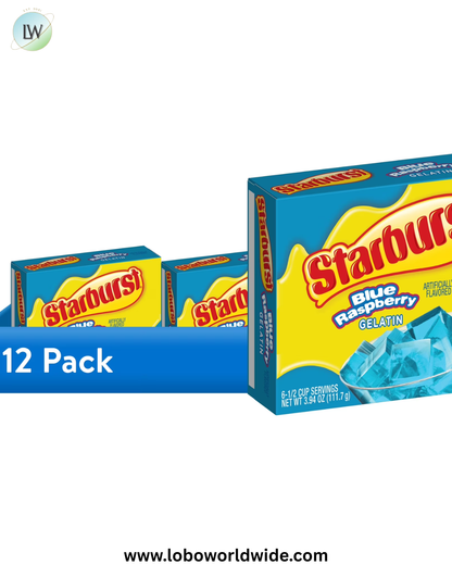 (2 pack) Starburst Gelatin Dessert Mix, Fat-free, 6 Servings, 3.93 oz Cardboard Box