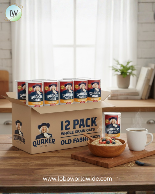 (12 pack) Quaker Whole Grain Oats Quick 1-Minute Instant Oats 18 oz