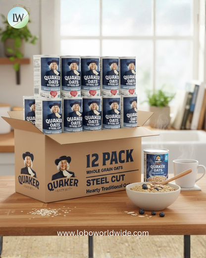 (12 pack) Quaker Steel Cut Hearty Traditional Oats 30 oz (12 pack)