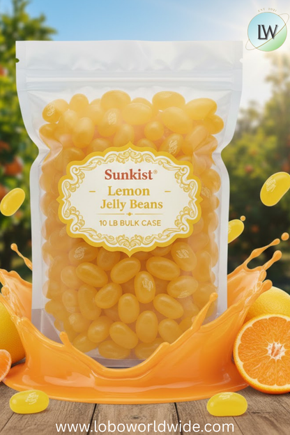 Sunkist® Lemon Jelly Beans - 10 lbs bulk