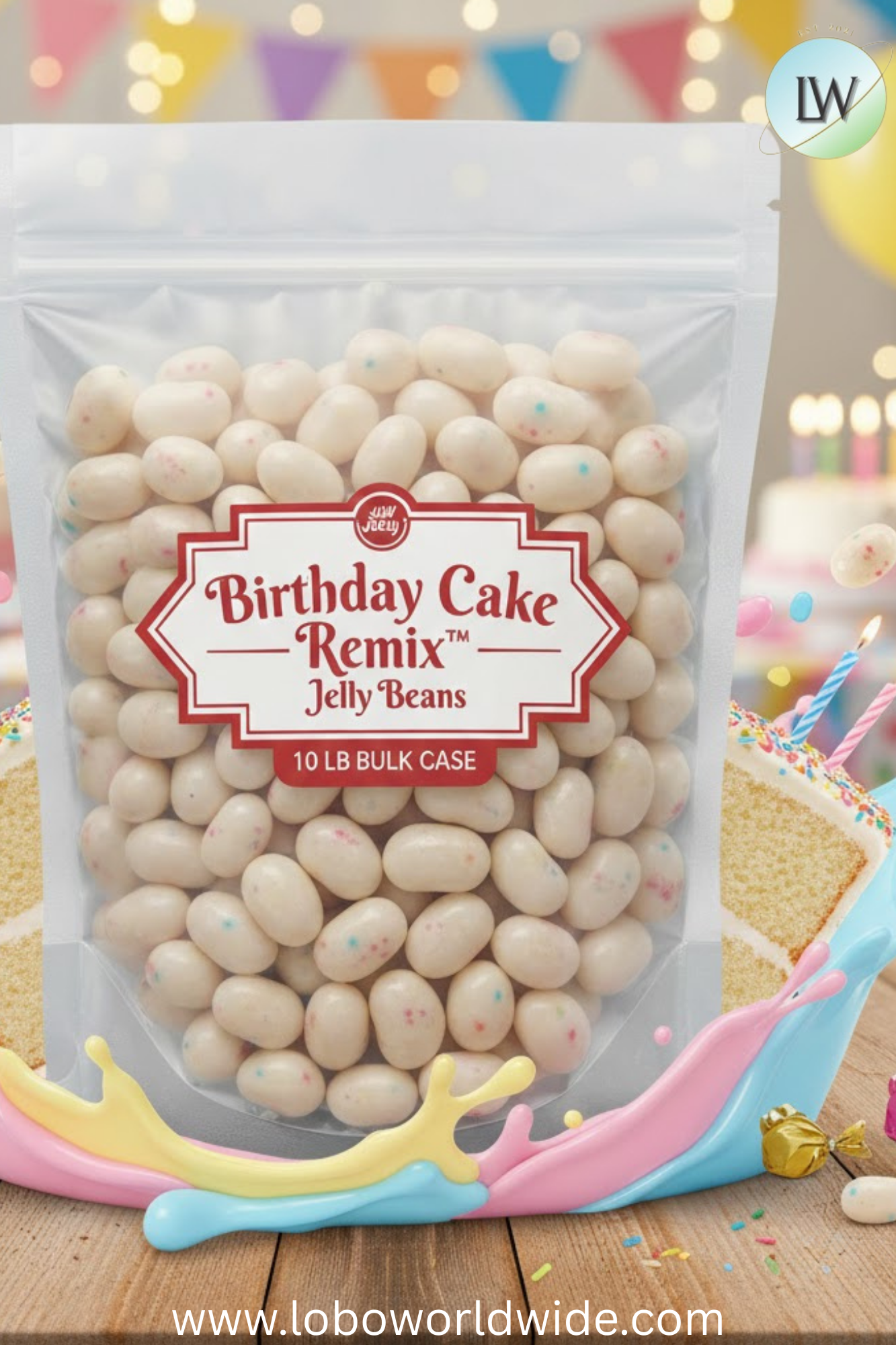 Birthday Cake Remix™ Jelly Beans - 10 lbs bulk