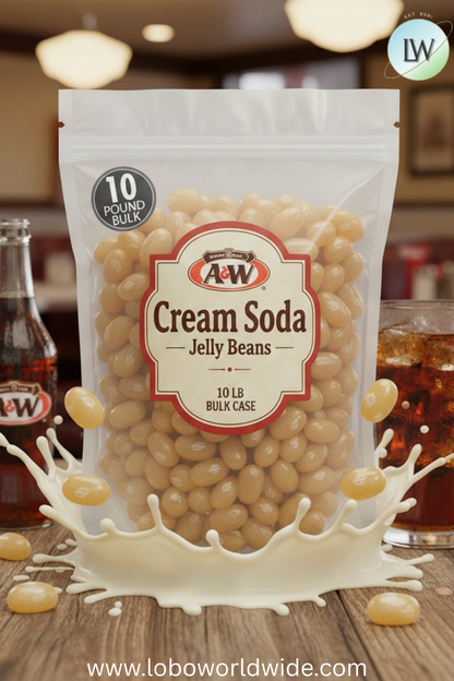A&W® Cream Soda Jelly Beans - 10 lbs bulk