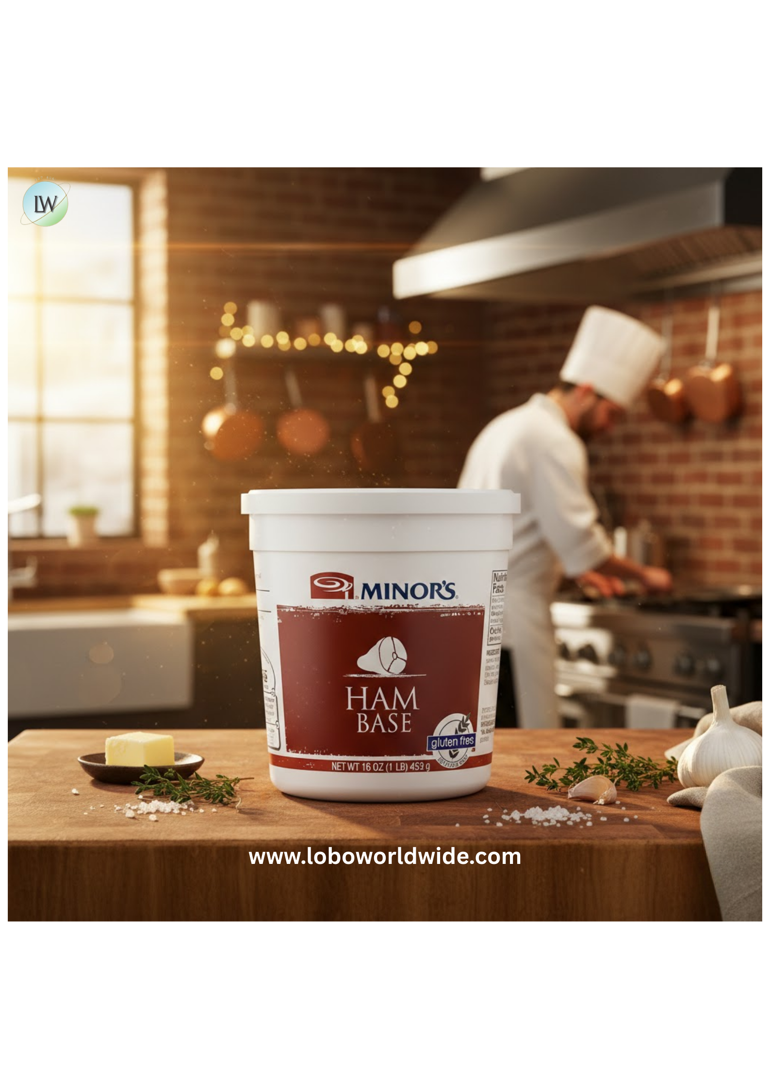 Minor's 1 lb. Gluten-Free Ham Base - 6/Case – Lobo Worldwide Inc.