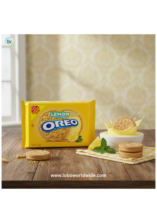 OREO Lemon Creme Sandwich Cookies, Family Size, 18.71 oz