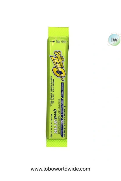 Sqwincher Qwik Stik ZERO Sugar, 0.11 oz, Pack, Yields 20 oz,100pk(Various Flavours)