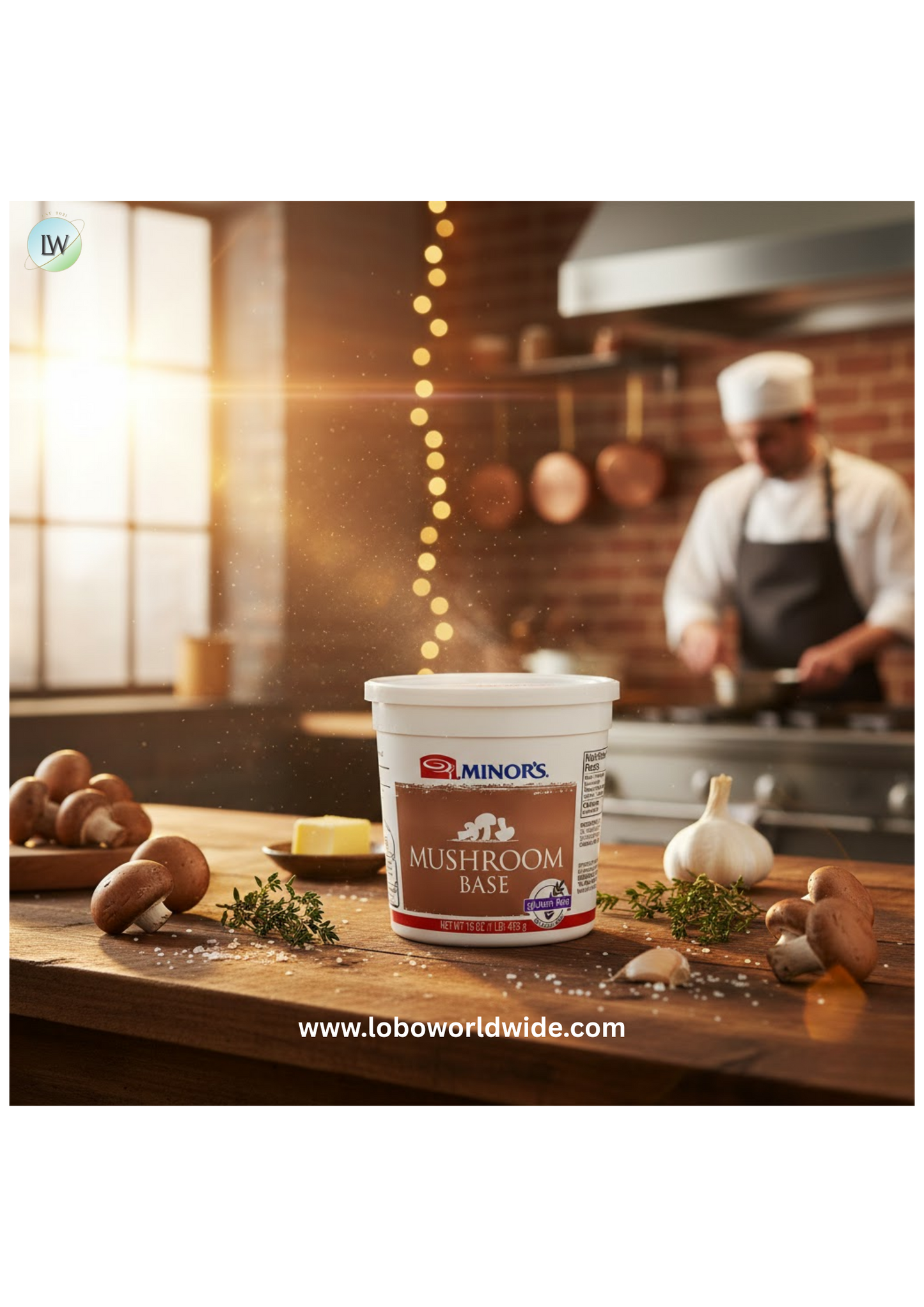 Minor's 1 lb. Gluten-Free Mushroom Base - 6/Case