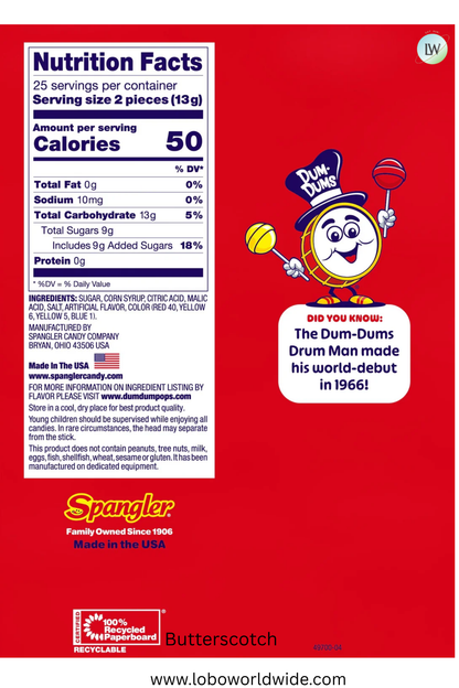 Dum Dums Lollipops, 50 ct.