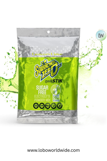 Sqwincher Qwik Stik ZERO Sugar, 0.11 oz, Pack, Yields 20 oz,500pk(Various Flavours)